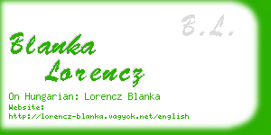 blanka lorencz business card